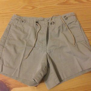 JCrew khaki shorts, size 0